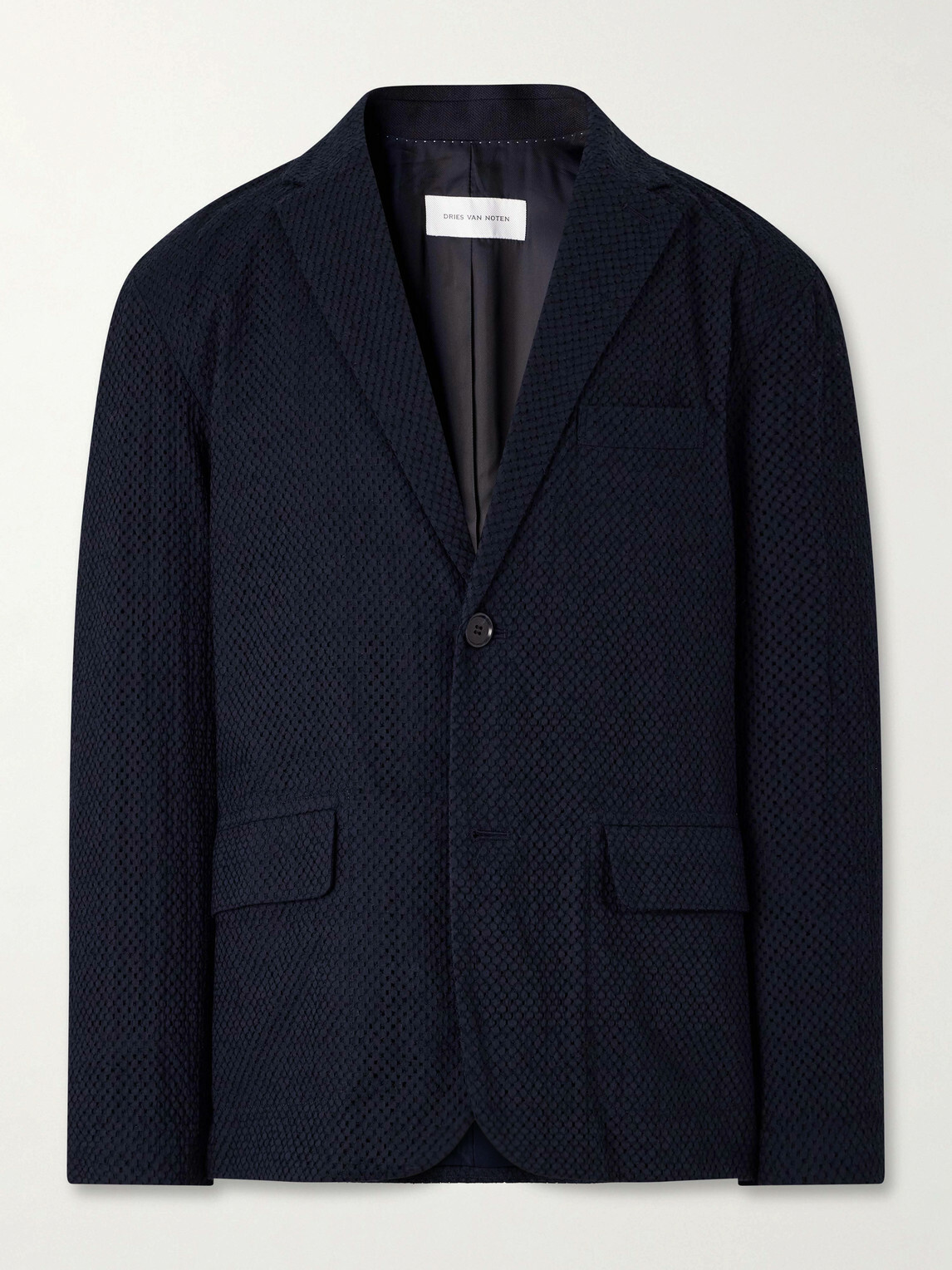 Blue Blue Japan - Textured Cotton Suit Jacket - Blue