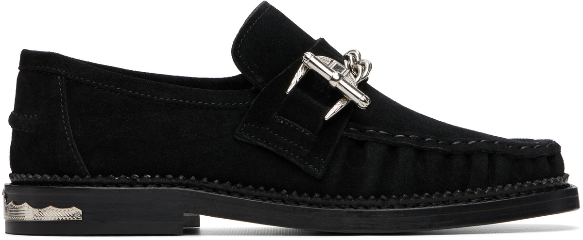 Toga Pulla Black Suede Loafers