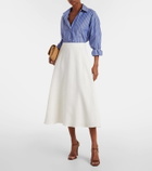 Ralph Lauren Collection Erica linen midi skirt