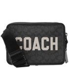 Coach Men's Charter Graphic Crossbody Bag in Charcoal Multi Signature Leather