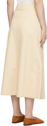 by Malene Birger Beige Carlas Denim Midi Skirt