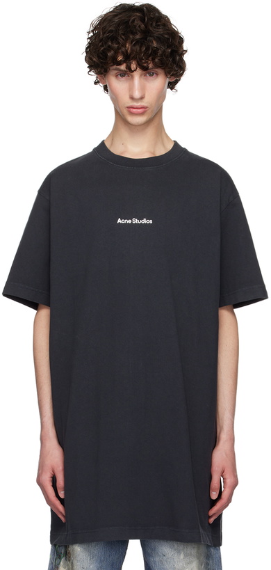 Photo: Acne Studios Black Printed T-Shirt