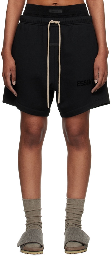Photo: Essentials Black Bonded Shorts