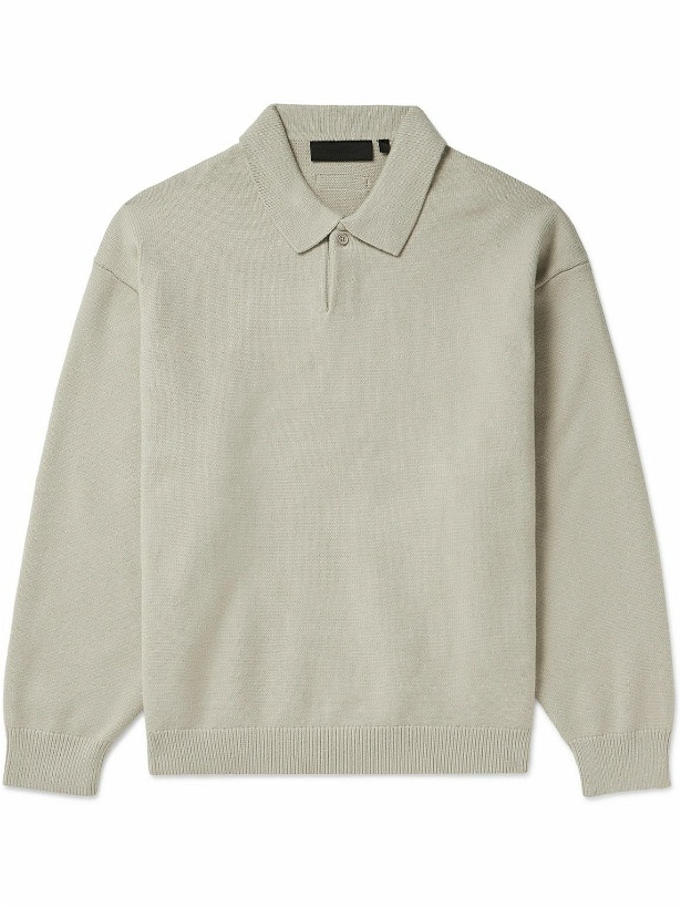 Photo: FEAR OF GOD ESSENTIALS - Oversized Knitted Polo Sweater - Neutrals
