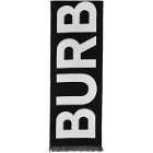 Burberry Black Logo Wool Scarf