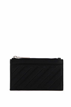OFF-WHITE leather diag card holder Black