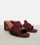 Loro Piana Summer Charms 55 suede mules