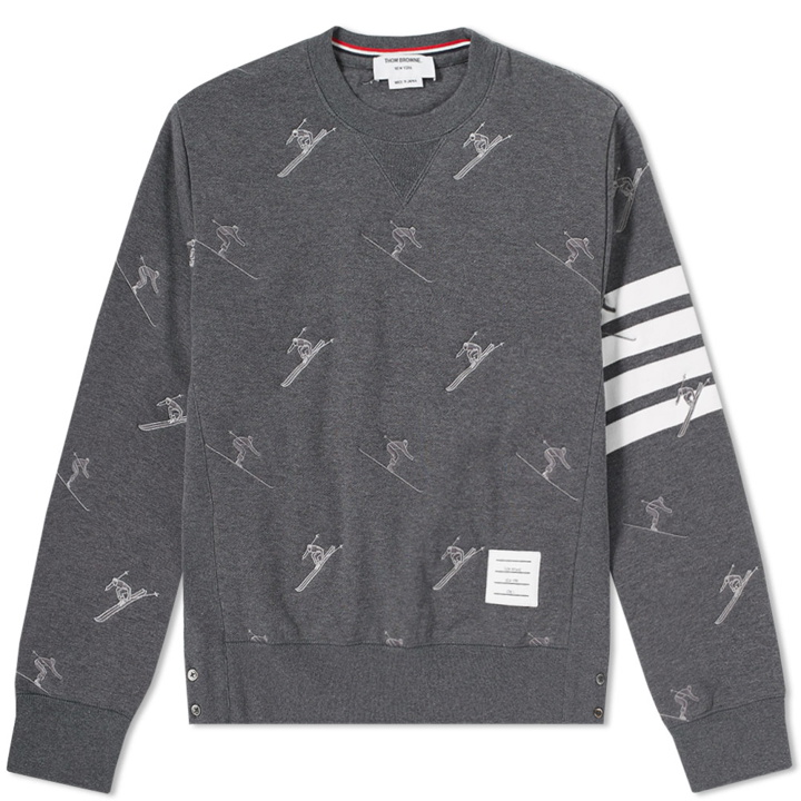 Photo: Thom Browne Skier Embroidery Quilted Crew Sweat