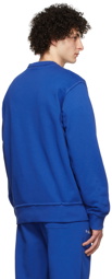 Helmut Lang Blue Trapunto Sweatshirt