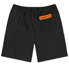 Heron Preston Men's Washed Nylon Short in Black