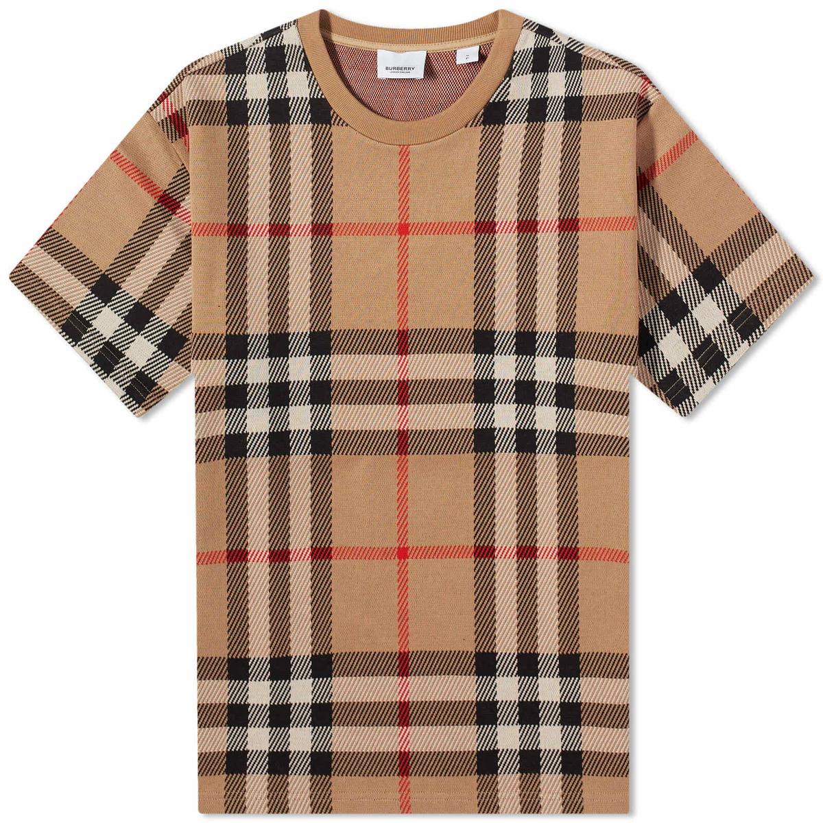 Burberry Men's Ferrybridge Check T-Shirt in Archive Beige Burberry