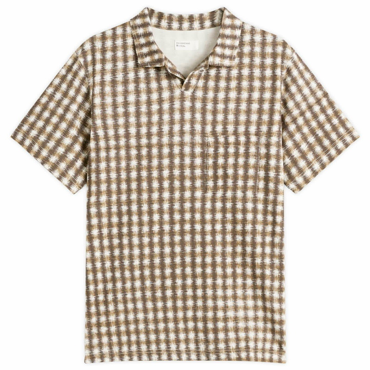 Photo: Universal Works Men's Sound Wave Vacation Polo in Brown