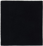 AURALEE Black Baby Cashmere Knit Scarf