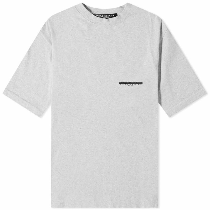 Photo: Balenciaga Oversized Striked Out Logo Tee