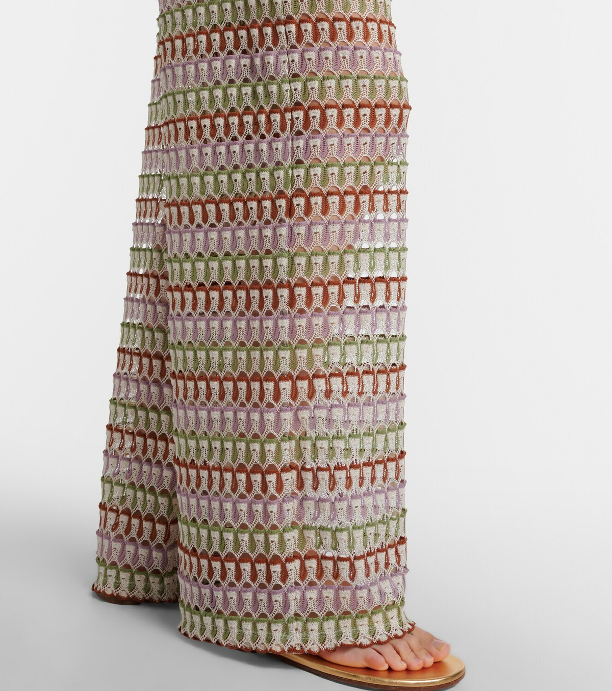 Veronica Beard Fatima crochet wide-leg pants