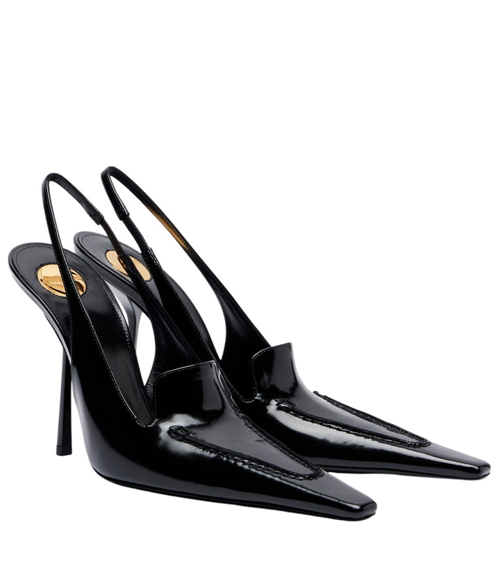 Photo: Saint Laurent Voltaire patent leather slingback pumps