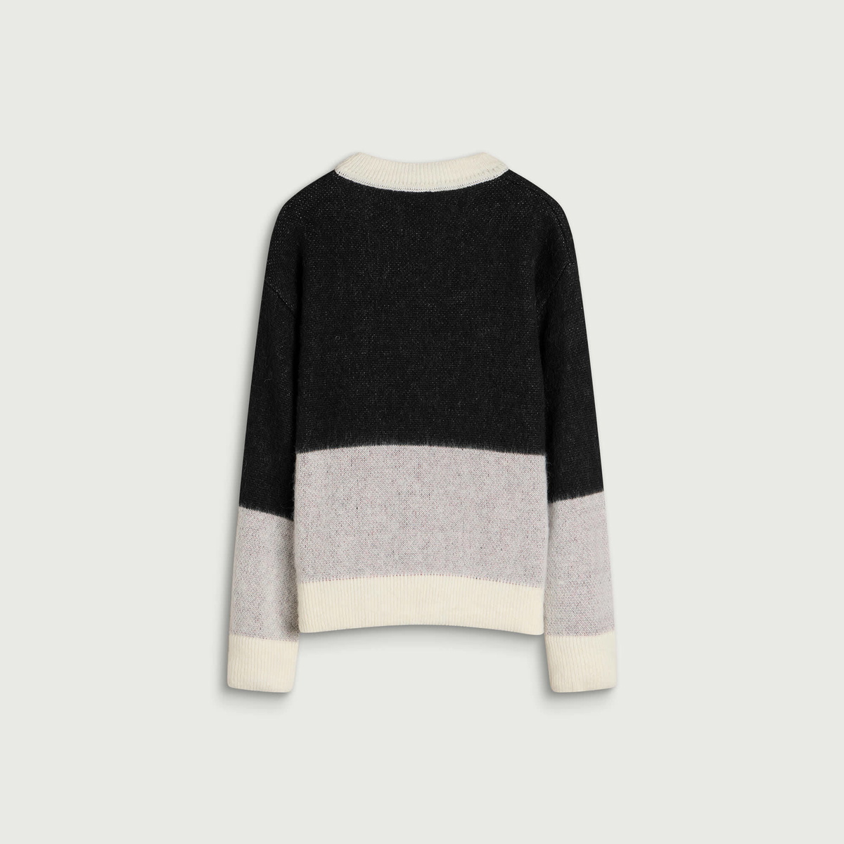 Navinder Nangla Fassion Weak Mohair Jumper in Black/White/Red