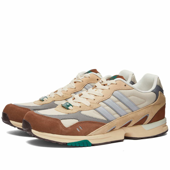 Photo: Adidas Men's Torsion Super Sneakers in Sand/Silver/Brown