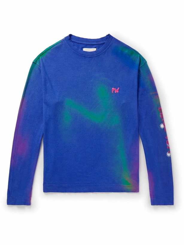 Photo: POLITE WORLDWIDE® - Chill Out Tie-Dyed Hemp and Cotton-Blend Jersey T-Shirt - Blue