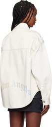 Palm Angels Off-White Sunrise Palm Denim Overshirt