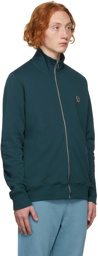 PS by Paul Smith Navy Zebra Logo Zip-Front Sweatshirt