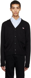 Maison Kitsuné Black Tricolor Fox Patch Cardigan