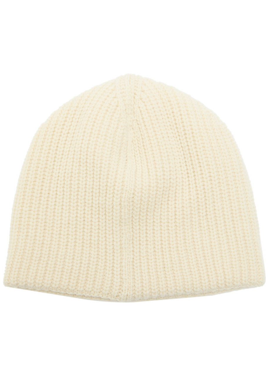 Jacquemus Le Bonnet Espiral Ribbed Wool Beanie - Off White - One Size