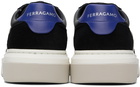 Ferragamo Black Low Cut Gancini Outline Sneakers