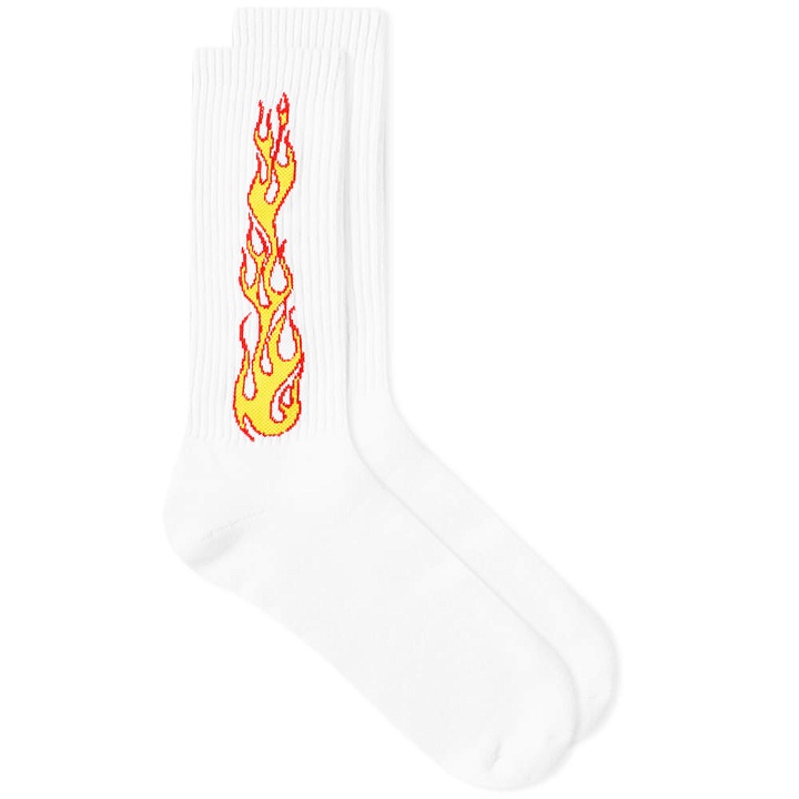 Photo: Palm Angels Flames Sock White