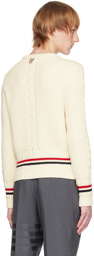Thom Browne Off-White Stripe Sweater