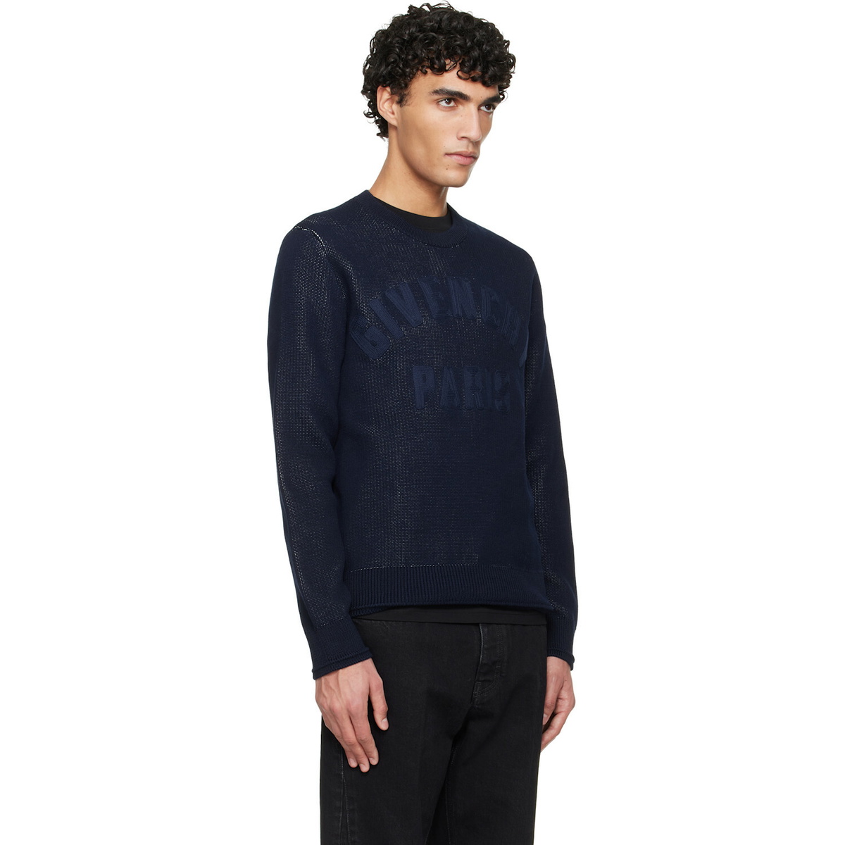 Givenchy Navy Crewneck Sweater