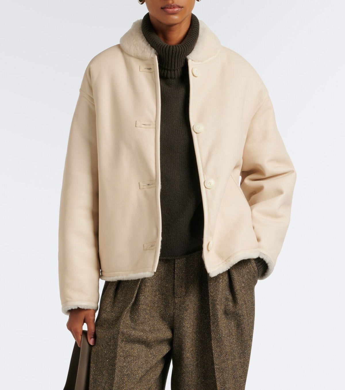 Yves Salomon Reversible shearling-trimmed leather jacket