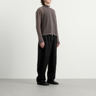 MKI Men's Linen Loose Knit Track Jacket in Espresso