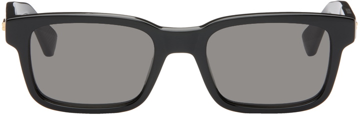 Photo: Bottega Veneta Black Classic Square Sunglasses