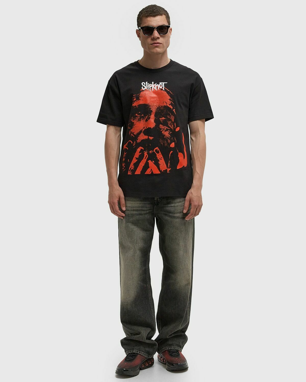 Pleasures X SLIPKNOT FACE TEE Black Mens Shortsleefe