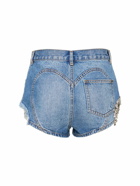AREA - Embellished Denim Hot Shorts