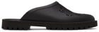 Gucci Black Rubber GG Slip-On Loafers