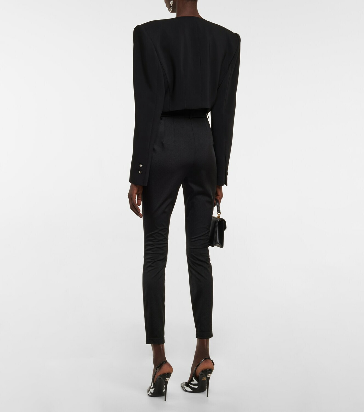 DOLCE & GABBANA - Technical jersey leggings with branded elastic main image 1