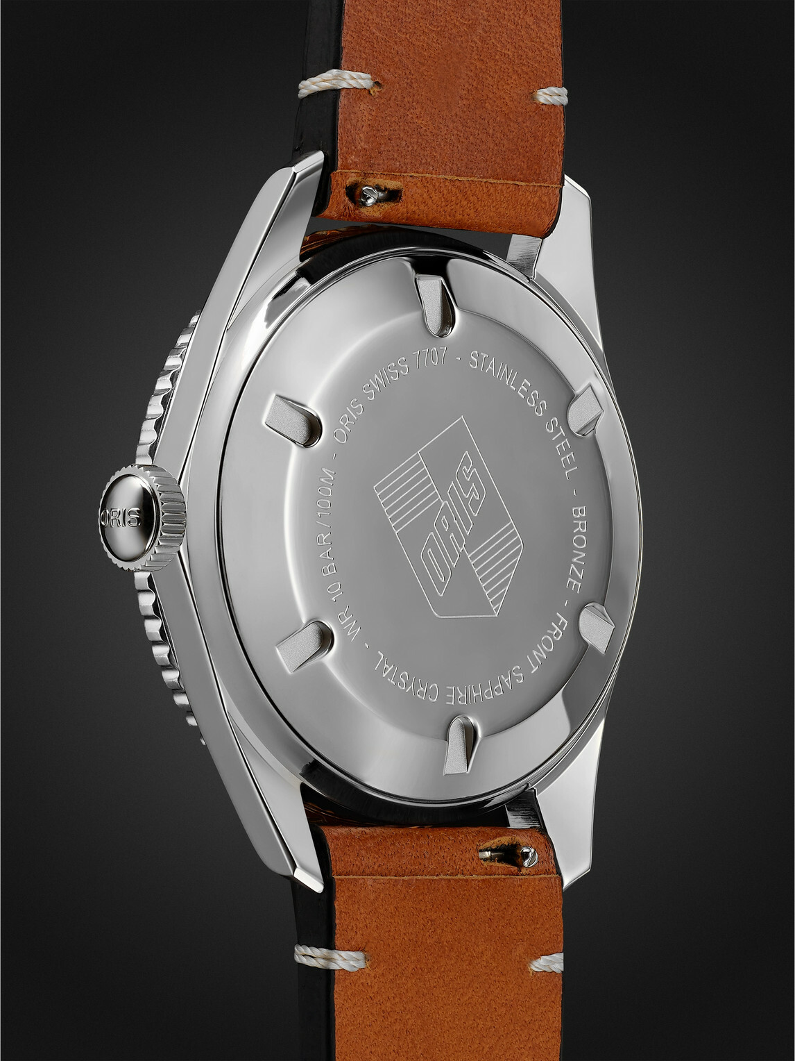 Oris - Divers Sixty-Five Date Automatic 40mm Stainless Steel and Leather Watch, Ref. No. 01 733 7707 4055-07 5 20 45