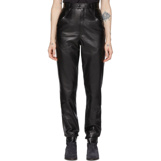 Photo: Isabel Marant Black Leather Xenia Pants