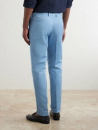 Boglioli - Straight-Leg Cotton-Blend Suit Trousers - Blue