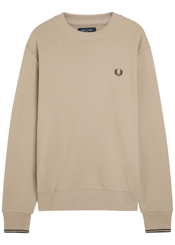 Photo: Fred Perry Logo-embroidered Cotton Sweatshirt Ecru