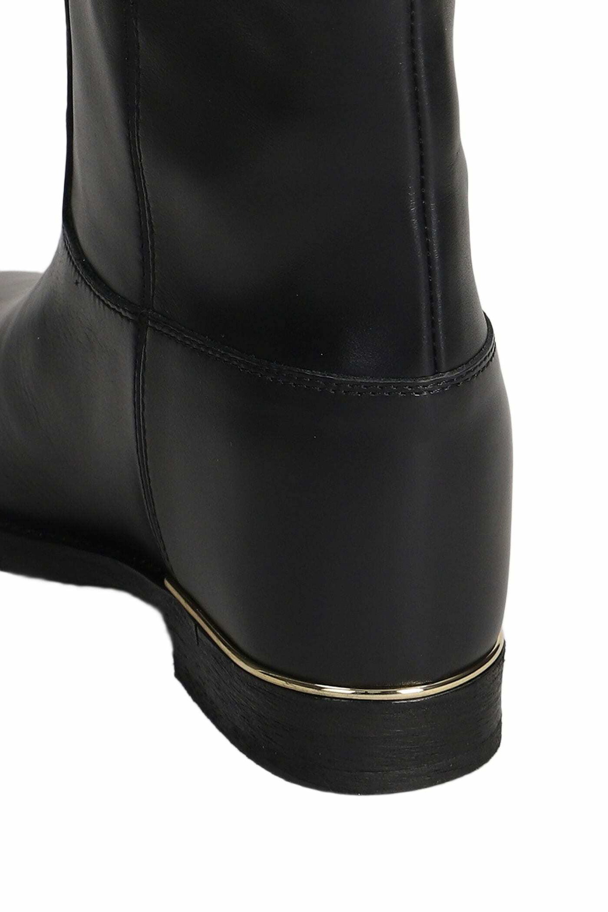 Via Roma 15 Ankle Boots Inside Wedge In Black Leather