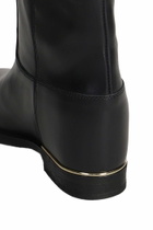Via Roma 15 Ankle Boots Inside Wedge In Black Leather