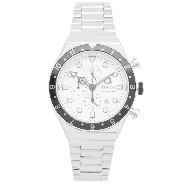 Photo: Timex Men's Q Chronograph 40mm Watch in Silver