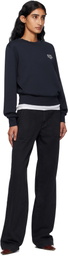 A.P.C. Navy Boxy 'Rue Madame' Sweatshirt