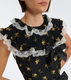 Alessandra Rich Bow-detail floral silk gown
