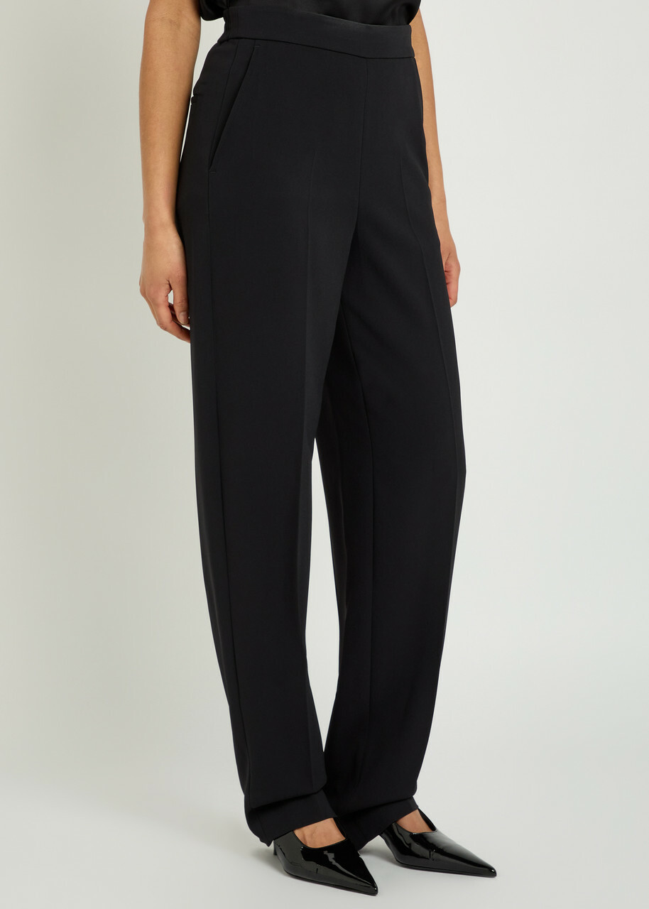 Joseph Pat Barrel-leg Cady Trousers Black