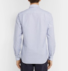 Mr P. - Slim-Fit Button-Down Striped Cotton Shirt - Men - Blue