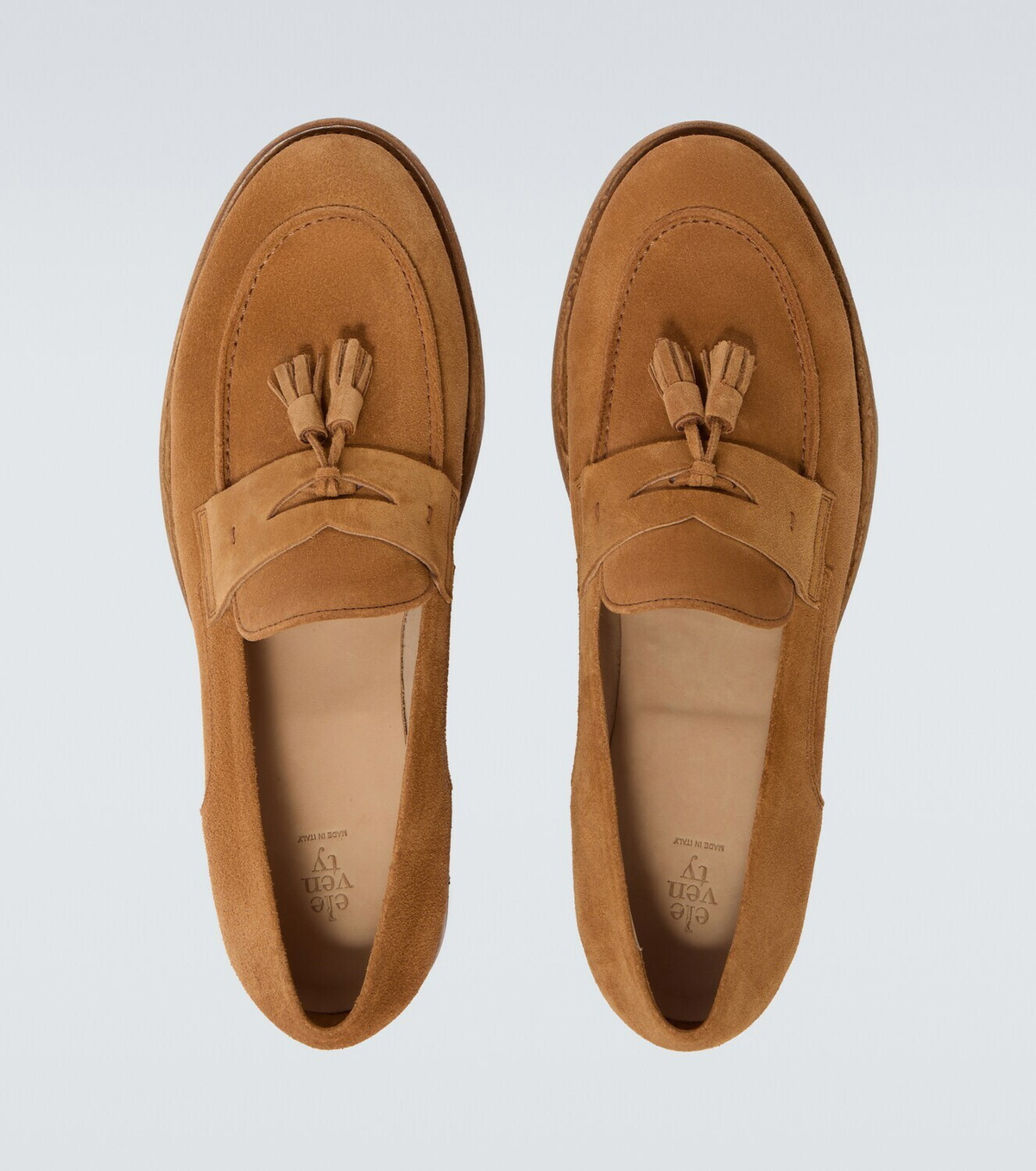 Eleventy Tasseled suede penny loafers